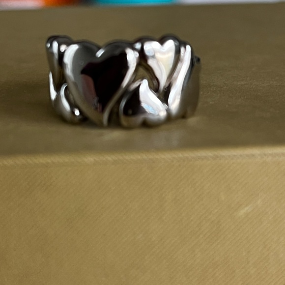 🍀 Heart Ring Band Size 7 Sterling Silver Ring - Picture 6 of 7